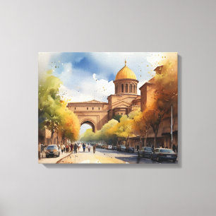 Toile Erevan aquarelle