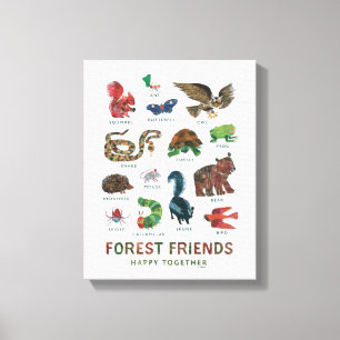 Toile Eric Carle   Les amis de la forêt heureux ensemble