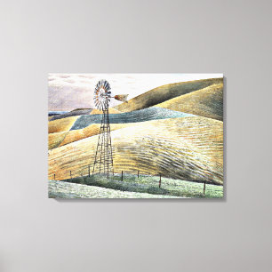 Toile Eric Ravilie peinture, Moulin à vent
