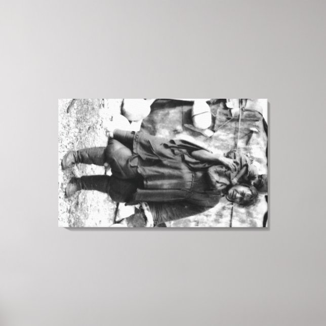 Toile Eskimo, femme et enfant en Alaska Photographie (Recto)