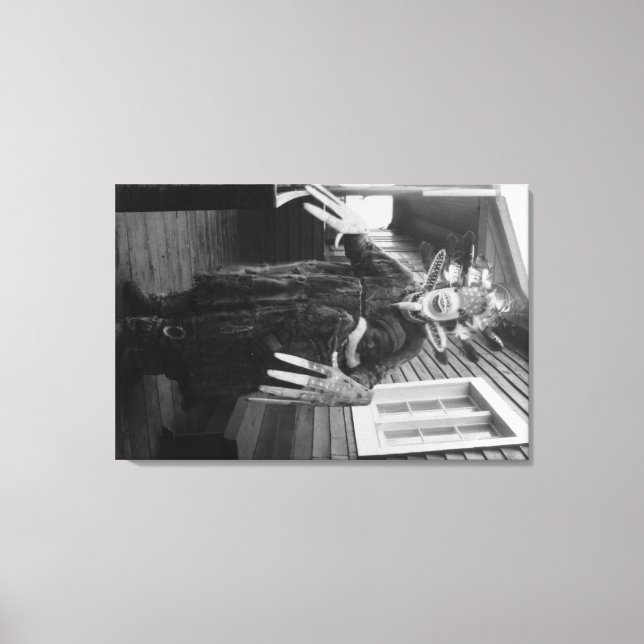 Toile Eskimo Medicine Homme et Sick Boy en Alaska (Recto)