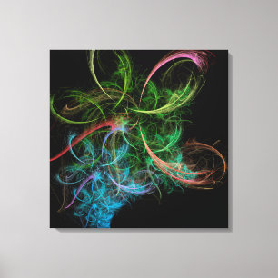 Toile Espace de fleurs d'art abstrait