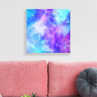 Espace de galaxie violet et bleu Abstrait