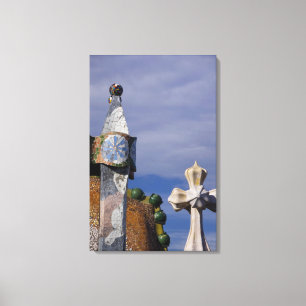 Toile Espagne, Catalogne, Barcelone. Casa Batlló (1906).