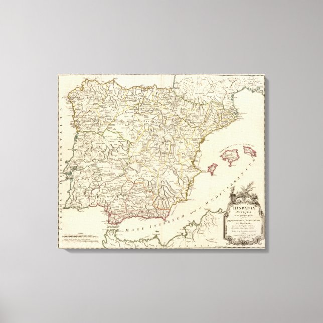 Toile Espagne et Portugal (Recto)