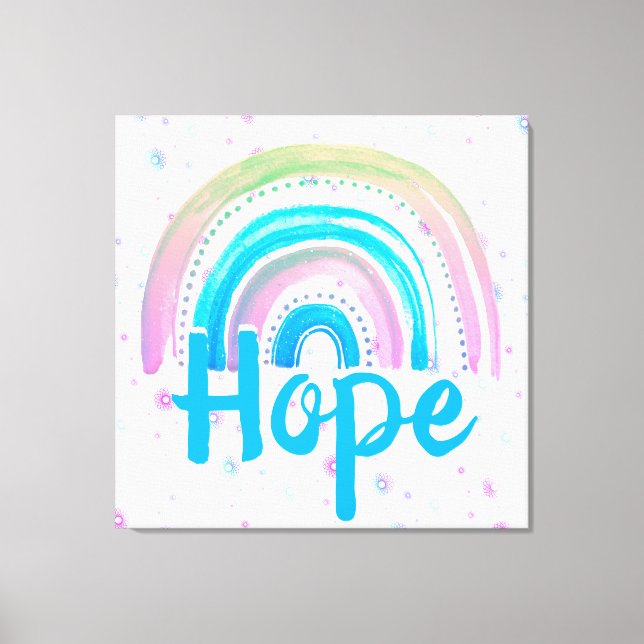 Toile Espoir Arc En Ciel Avec Spirales (Recto)