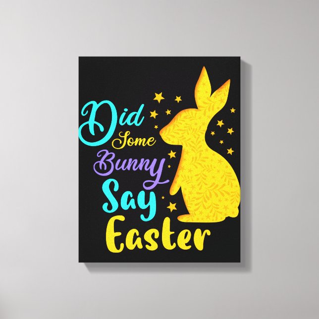 Toile Est-Ce Qu'Un Lapin A Dit Pâques (Recto)