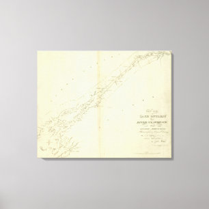 Toile Est. Extrémité de St Lawrence du lac Ontario et de