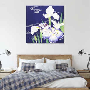 Toile Estampe d'art Iris japonais vintage de Kogyo Tsuki
