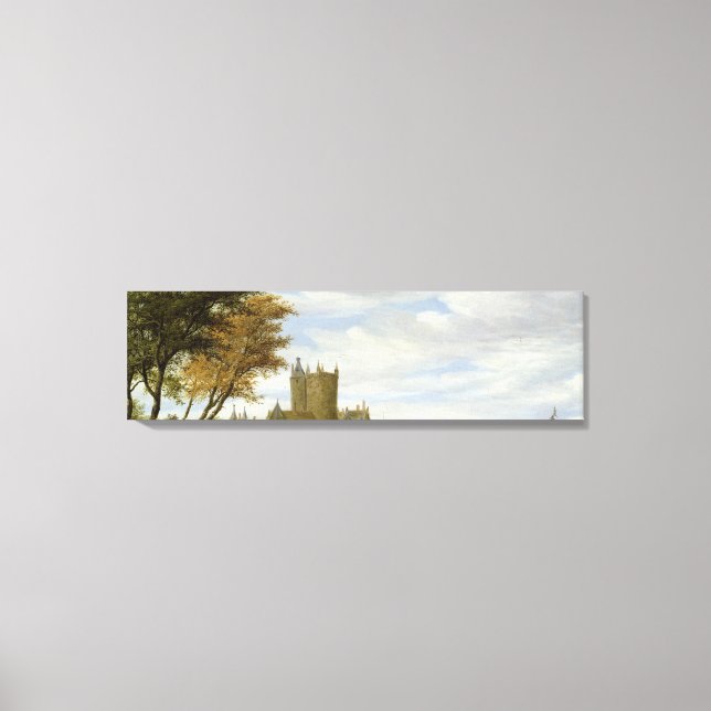 Toile Estuaire de rivière avec château (Recto)