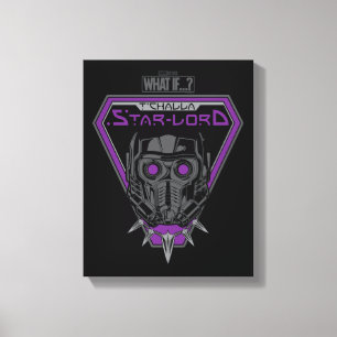 Toile Et si… ?   Casque graphique de T'Challa Star-Lord