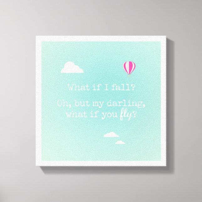Toile "Et si je tombe, mais ma chérie, et si tu voles ?" (Recto)