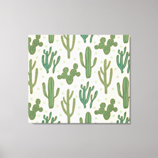 Toile Étape Geo Sud-Ouest | Motif de Cactus du désert (Recto)