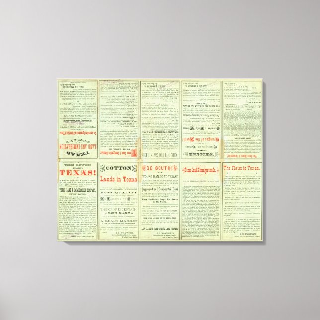 Toile État du Verso du Texas (Recto)