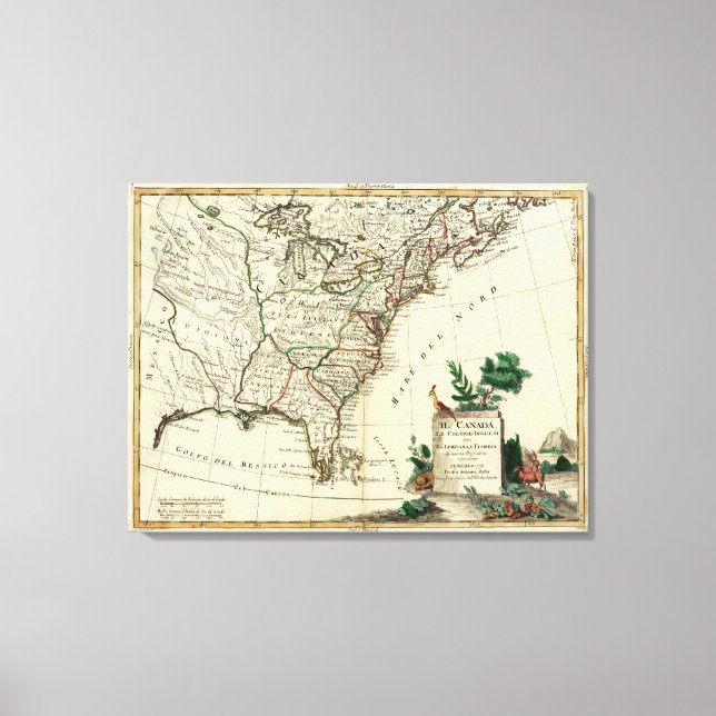Toile États-Unis et Canada (Recto)