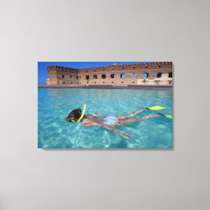 Toile États-Unis, FL, Florida Keys, Fort Jefferson, 1846