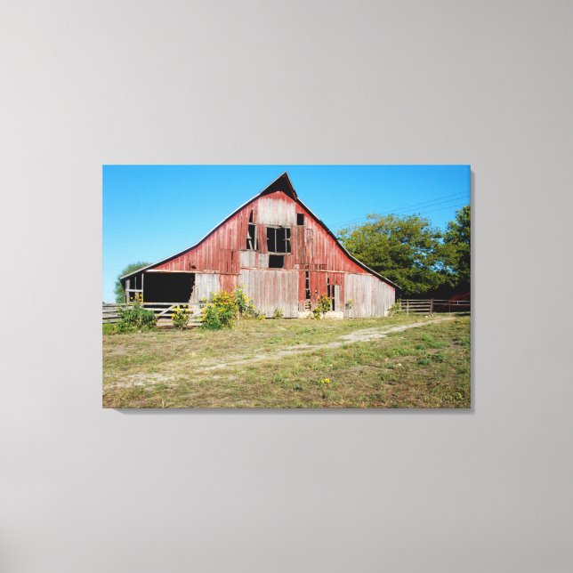 Toile États-Unis, Kansas, Vielle Grange Rouge (Recto)