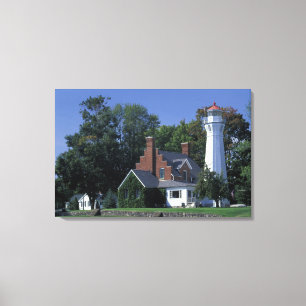 Toile États-Unis, Michigan, lac Huron. Port Sanilac
