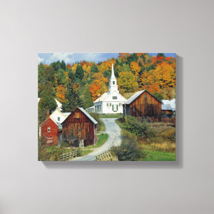 Toile États-Unis, Vermont, Waits River. Le feuillage d'a
