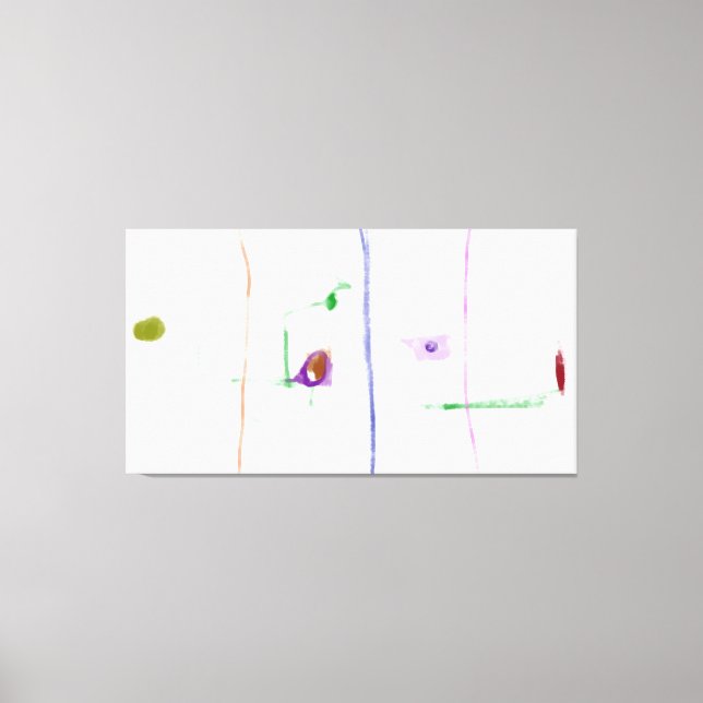 Toile Ethereal Connections  Minimalist Pastel Abstract A (Recto)