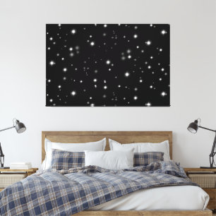 Toile Étincelles de lumière noir et blanc
