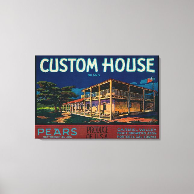 Toile Étiquette de fréquence de la maison personnalisée  (Recto)