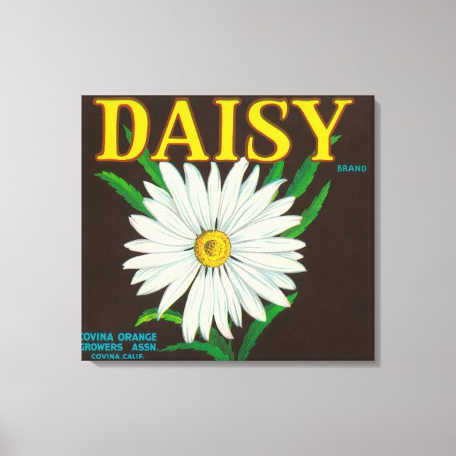 Toile Étiquette de la marque Daisy Citrus Crate (Recto)