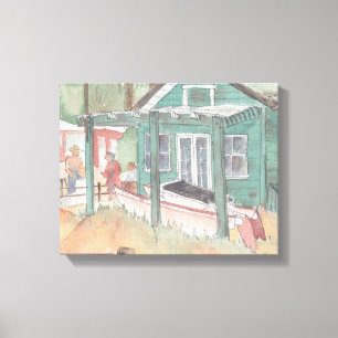 Toile étirée "Aquarelle Sketch/Crystal Cove