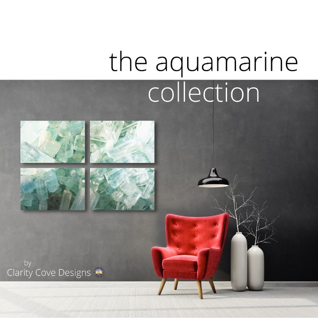 Toile étirée en cristal de pierre d'Aquamarine (Créateur téléchargé)