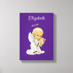 Toile étirée Imprimer Angel pourpre