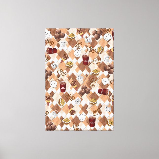 Toile étirée Imprimer Chocolat chaud Marshmallow (Recto)