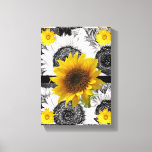 Toile étirée Imprimer Fête des Mères Tournesol