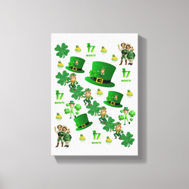 Toile étirée Imprimer Saint Patrick's Day (Recto)
