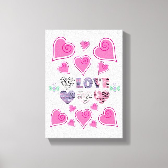 toile étirée Imprimer Saint-Valentin (Recto)