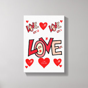 toile étirée Imprimer Saint-Valentin