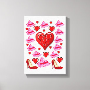 toile étirée Imprimer Saint-Valentin