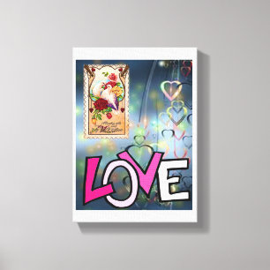 toile étirée Imprimer Saint-Valentin