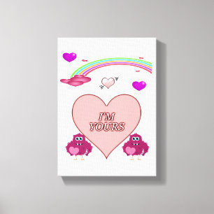 toile étirée Imprimer Saint-Valentin