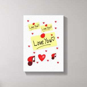 toile étirée Imprimer Saint-Valentin