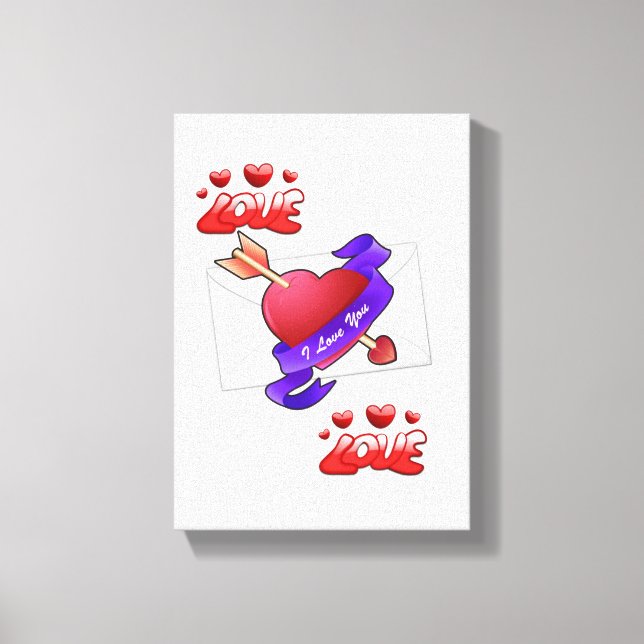 toile étirée Imprimer Saint-Valentin (Recto)