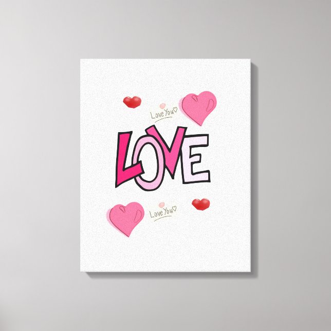 toile étirée Imprimer Saint-Valentin (Recto)