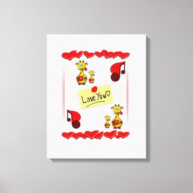 toile étirée Imprimer Saint-Valentin (Recto)