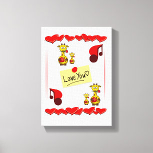 toile étirée Imprimer Saint-Valentin