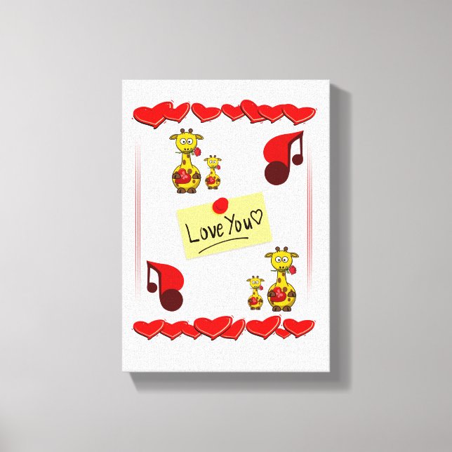 toile étirée Imprimer Saint-Valentin (Recto)