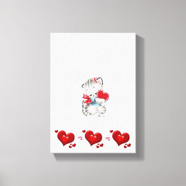 toile étirée Imprimer Saint-Valentin Kitten (Recto)