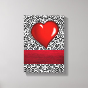 toile étirée Imprimer Saint Valentin Vintage