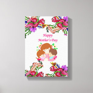 Toile étirée Imprimer toile de fête des mères