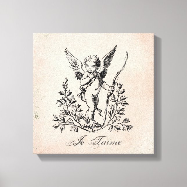 Toile étirée vintage française cupide (Recto)