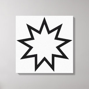 Toile Étoile à neuf points (Symbole de la foi bahaï)
