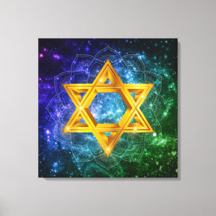 Toile Etoile de David Galaxy - Magen David Stretched
